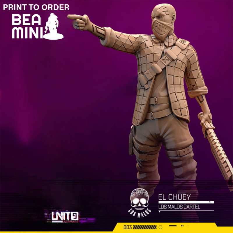 El Chuey – Los Malos Cartel | BeaMini Print to Order Miniatures