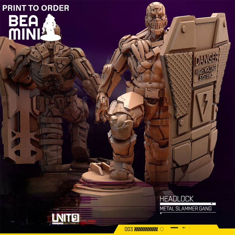 Headlock – Metal Slammer Gang Member | BeaMini Print to Order Miniatures