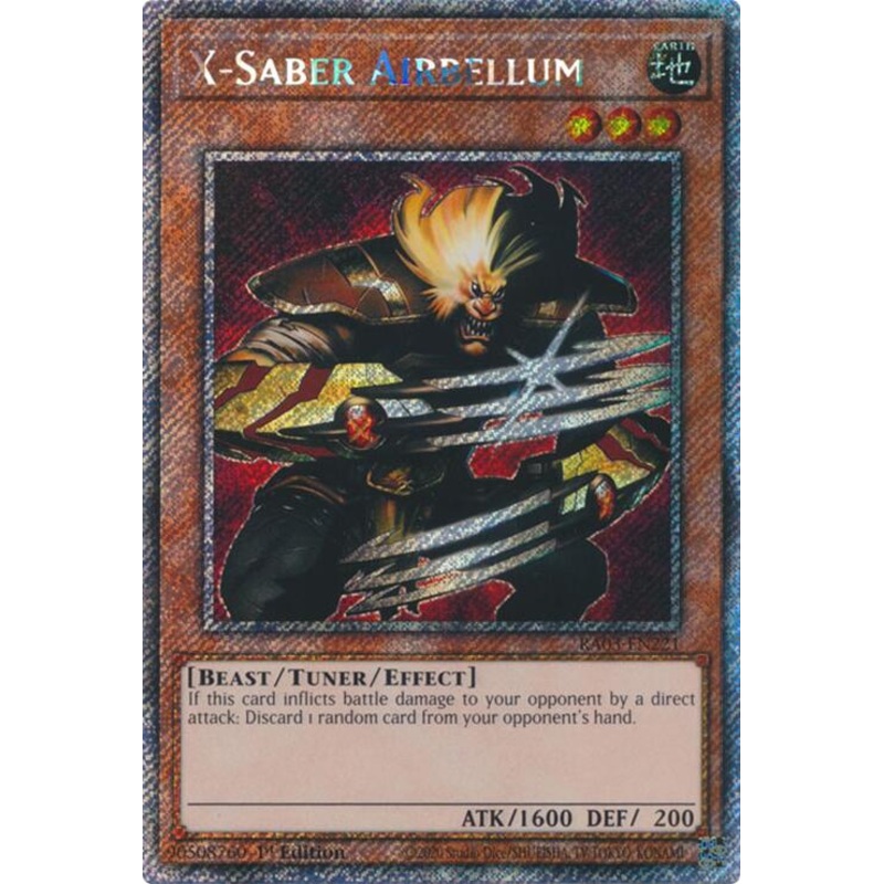 X-Saber Airbellum (Platinum Secret Rare) [RA03-EN221] Platinum Secret Rare