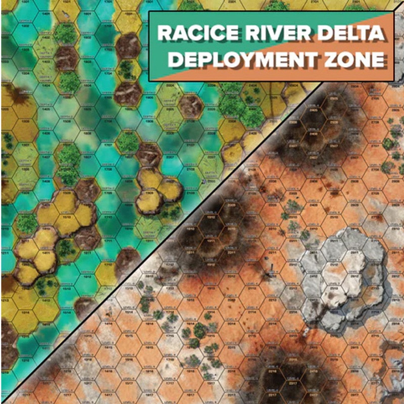 BattleTech – Tukayyid: Racice River Delta/Deployment Zone Battlemat