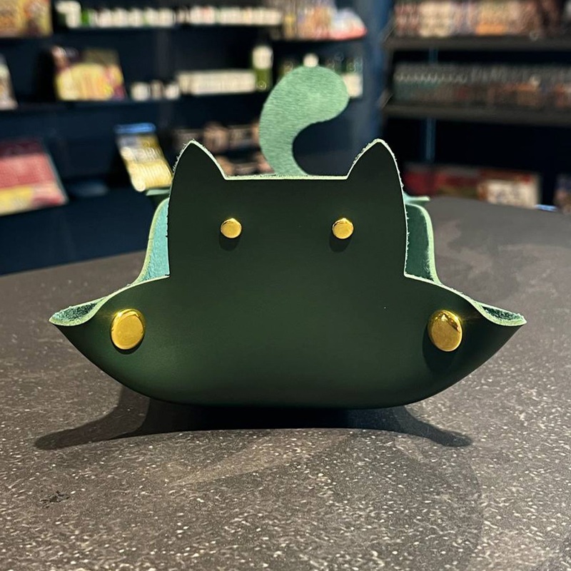 Cat Dice Tray – Forest Green