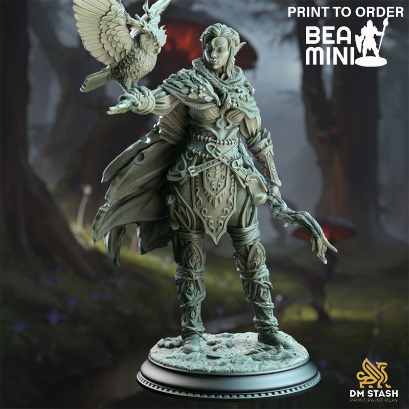 Elf Feywalker Ranger – Jesmira the Jaded | BeaMini Print to Order Miniatures