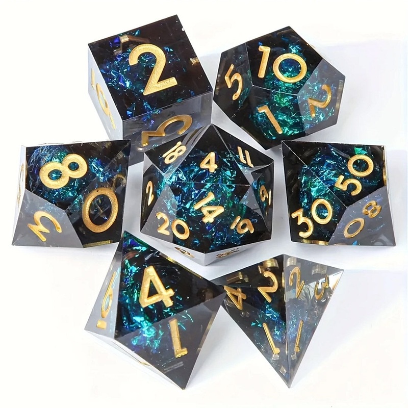 Midnight Magic – Liquid Core Sharp Edge Dice Set