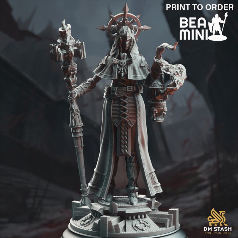 Maiden Cleric – Amelie Saffron | BeaMini Print to Order Miniatures