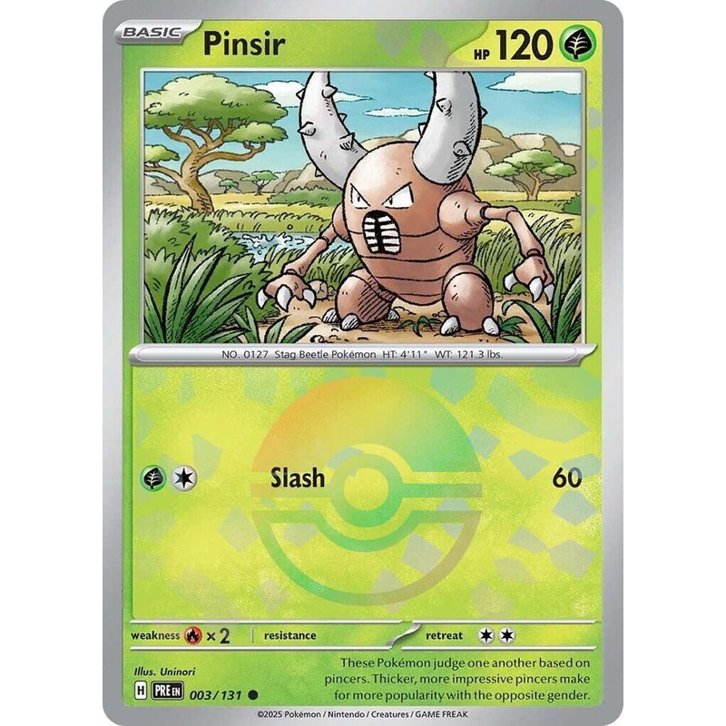 Pinsir (003/131) (Poke Ball Pattern) [Scarlet & Violet: Prismatic Evolutions]
