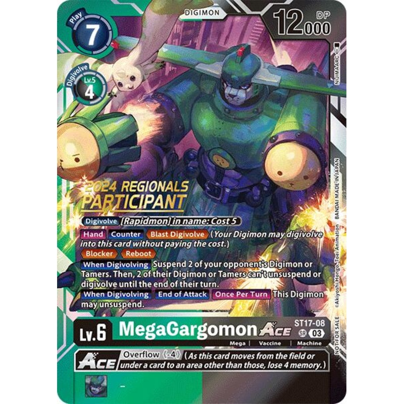MegaGargomon ACE [ST17-08] (2024 Regionals Participant) [Starter Deck: Double Typhoon Advanced Deck Set]