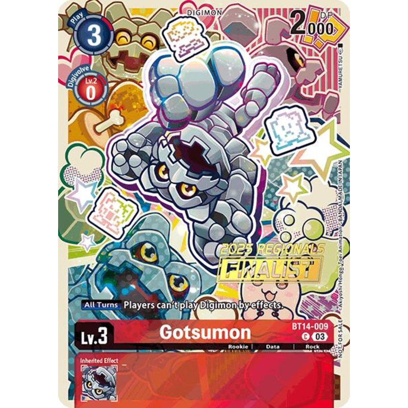 Gotsumon [BT14-009] (2025 Regionals Finalist) [Blast Ace Promos]