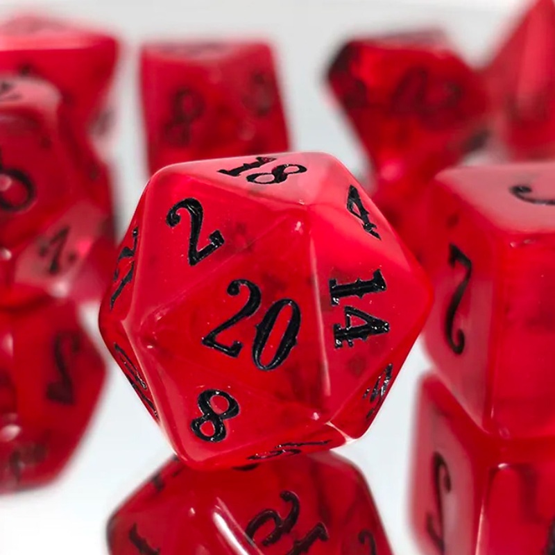 Blood Drop – 7 Piece Polyhedral Dice Set + Dice Bag