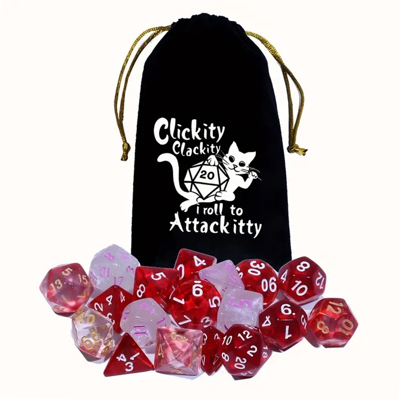 Clickity Clackity I Roll to Attackitty – Dice Bag