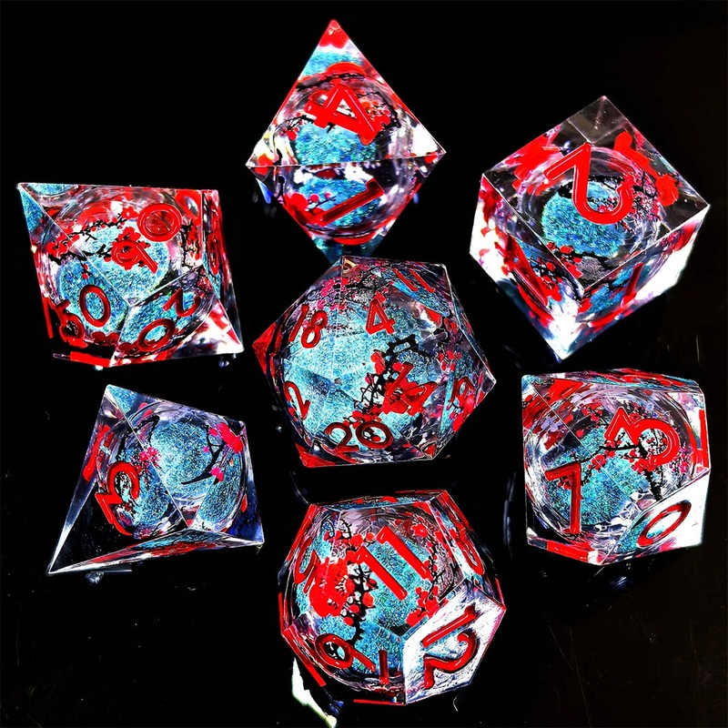 Hanami – Liquid Core Sharp Edge Dice Set