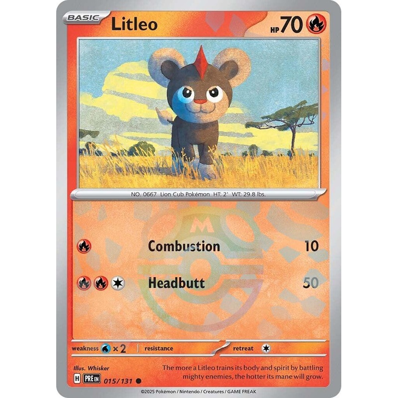Litleo (015/131) (Master Ball Pattern) [Scarlet & Violet: Prismatic Evolutions]