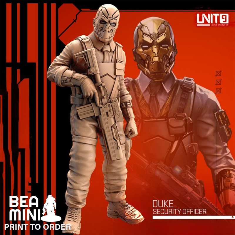 Duke – Security Officer | BeaMini Print to Order Miniatures
